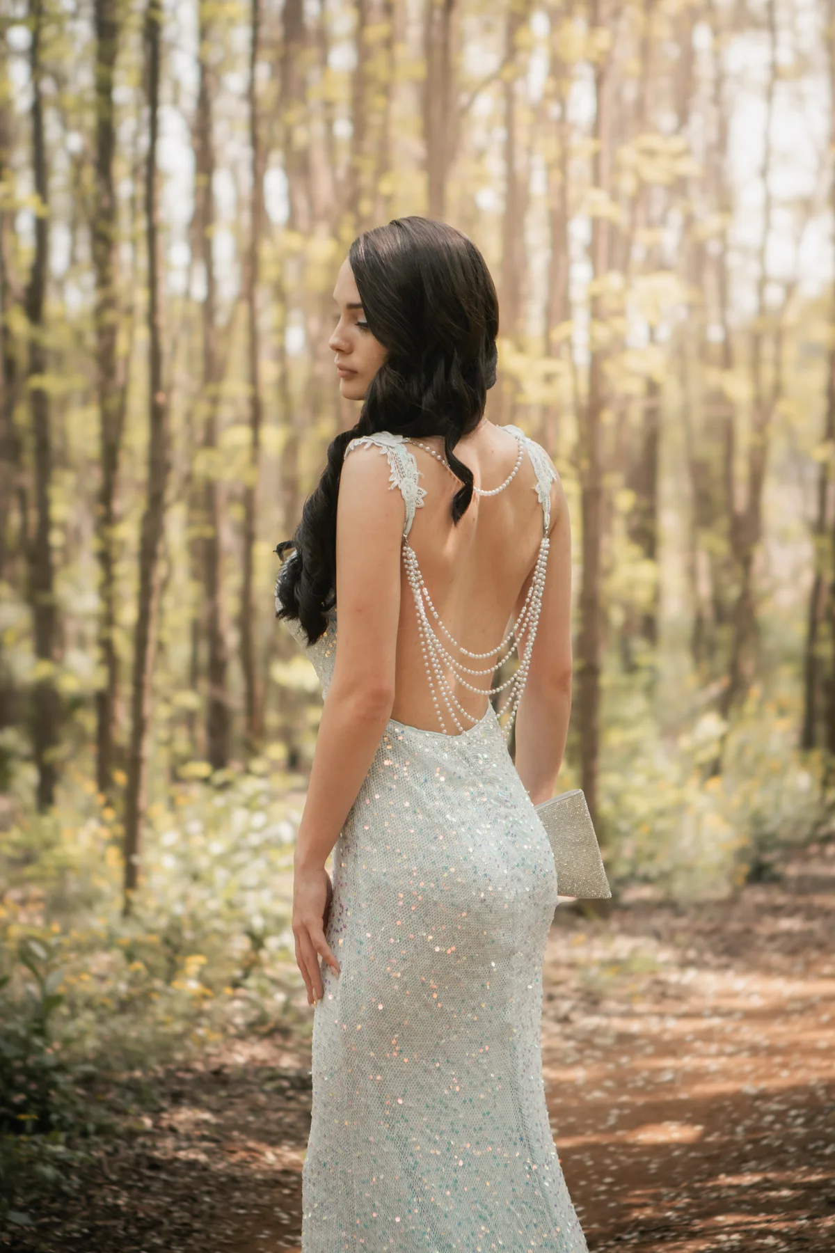 Chloe in her matric farewell dress at Rietvlei Zoo.